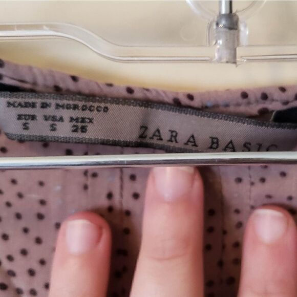 Zara Basics | Polka-dot Crop Top Blouse - Picture 4 of 4